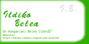 ildiko belea business card